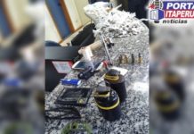 Operação policial prende dois e apreende drogas, granadas e arma em Miracema