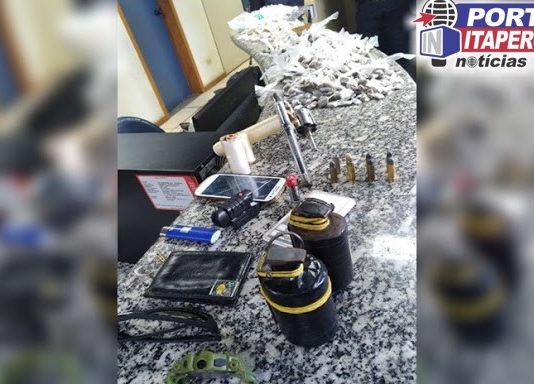 Operação policial prende dois e apreende drogas, granadas e arma em Miracema