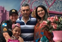 Policiais do 29° BPM homenageiam menina que luta contra o câncer no seu aniversário
