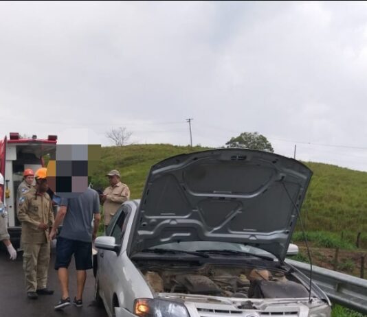 Idosa fica ferida em acidente na BR-356