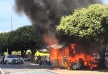 Ponto comercial pega fogo no centro de Itaperuna