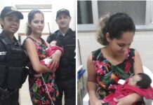 Policiais militares salvam bebê em Itaperuna