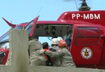 Praticante de voo livre sofre acidente e é resgatado por helicóptero dos bombeiros em Porciúncula