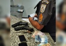 Frentista baleado em assalto em Cambuci e quatro suspeitos detidos