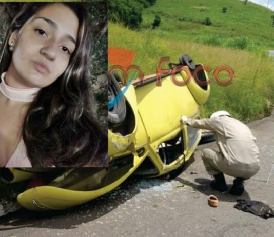 Adolescente desaparecida em Natividade se envolve em acidente na BR-356 ao retornar para casa