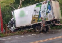 Motorista morre em acidente na RJ-186 entre Itaperuna e Bom Jesus do Itabapoana