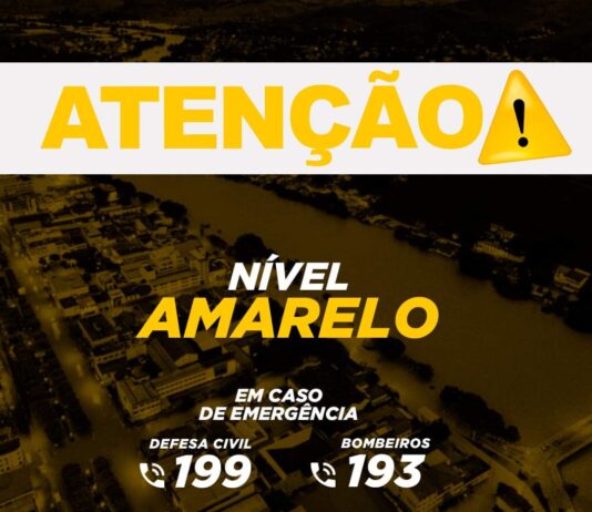 Defesa Civil de Itaperuna emite alerta de atenção