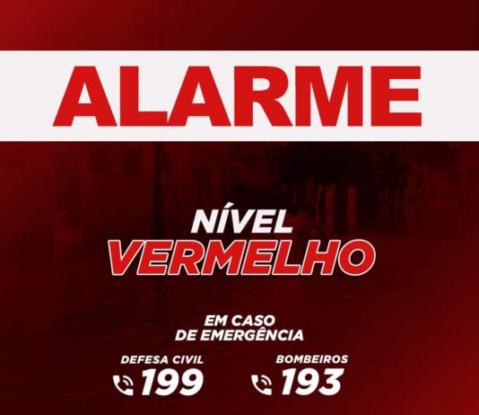 Defesa Civil de Itaperuna emite alerta vermelho