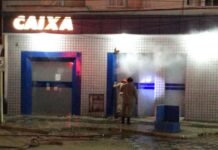 Agência da Caixa Econômica Federal pega fogo em Natividade