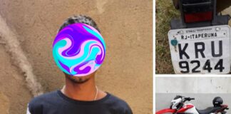 Motocicleta furtada em Itaperuna foi recuperada em Muriaé