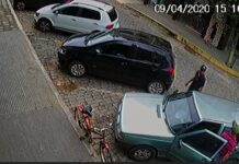 Homens são flagrados furtando carro em Miracema