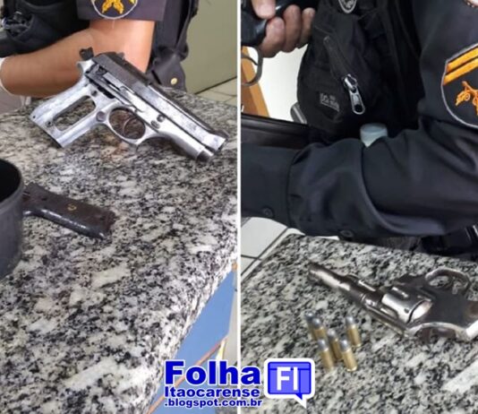 Abordagem em barreira sanitária termina com apreensão de armas em Miracema