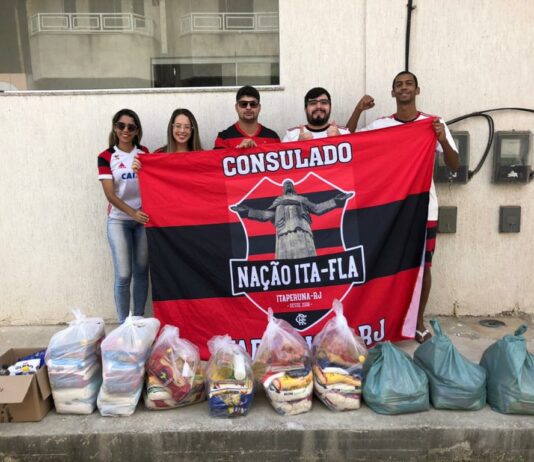 Consulado do Flamengo em Itaperuna arrecada alimentos para famílias carentes