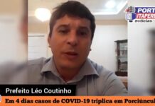 Número de casos de COVID-19, pula de 4 para 11, em quatro dias em Porciúncula