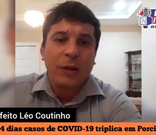 Número de casos de COVID-19, pula de 4 para 11, em quatro dias em Porciúncula