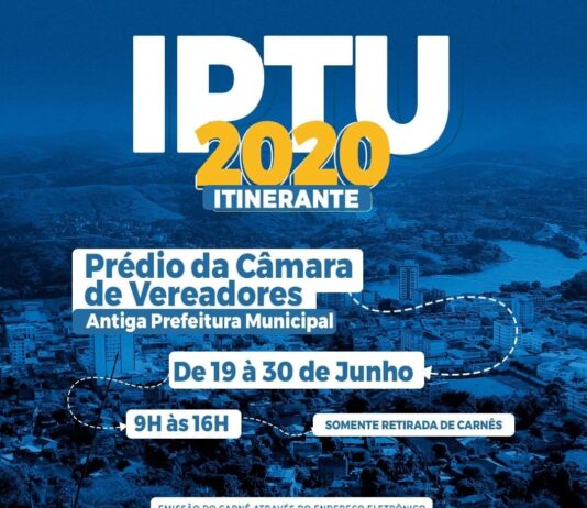 IPTU Itinerante para retirada dos carnês em Itaperuna