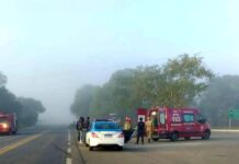 Mulher fica ferida em acidente na BR-356