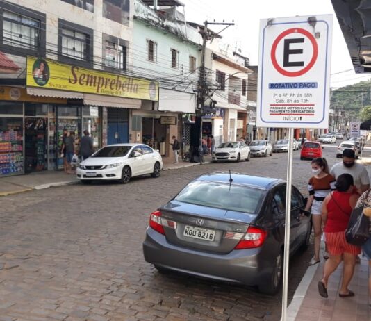 Prefeitura de Itaperuna suspende cobrança do estacionamento rotativo