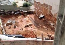 Queda de barranco assusta moradores no Centro de Itaperuna