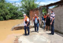 Nível do Rio Muriaé em queda, mas ainda em Alerta Máximo em Itaperuna
