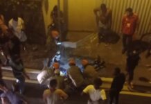 Motociclista fica ferido em acidente entre carro e moto no centro de Itaperuna