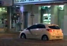 Chuva forte deixa Itaperuna submersa nesta segunda-feira