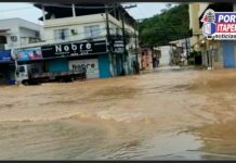 Itaperuna amanheceu nesta quinta-feira (03/02) em estágio de alerta com ruas intransitáveis