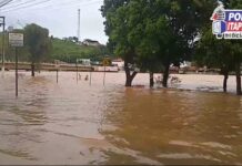 Itaperuna tem retenções no trânsito por causa das cheias do Rio Muriaé