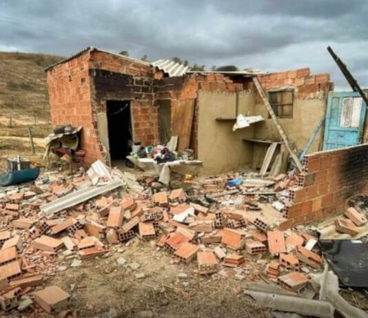 Ventos causam destruição na zona rural de Cardoso Moreira