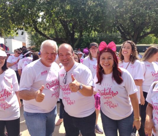Prefeito de Itaperuna participa do evento de conscientização contra o câncer de mama