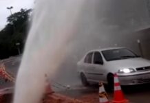 Rompimento de adutora interrompe fornecimento de água em Miracema