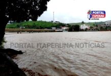 Em Itaperuna, Rio Muriaé aproxima da cota de transbordo