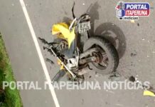 Grave acidente tira a vida de motociclista em Itaperuna