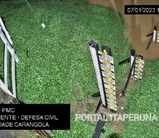 Rio Carangola segue dentro da normalidade