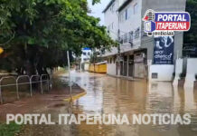 Rio Muriaé transborda em Itaperuna