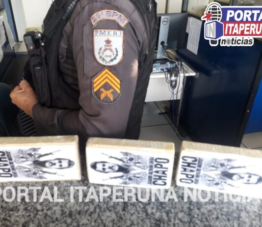 Pasta base de cocaína, com homenagem a traficante mexicano, é apreendida em Cardoso Moreira