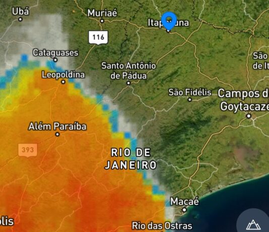 Defesa Civil de Itaperuna emite alerta de chuva forte