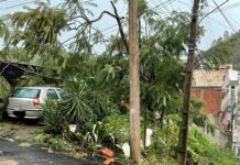 INMET emite alerta de vendaval para a região