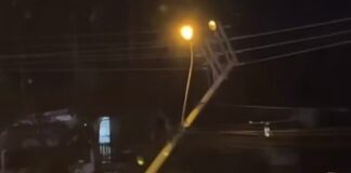 Caminhão atinge poste e deixa parte de Itaperuna sem energia