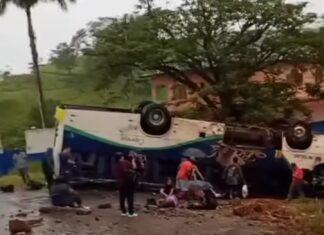 Em Itaperuna 30 pessoas ficam feridas em acidente com ônibus