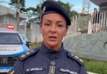 Tenente-coronel Michelle, apresentou o balanço das ações no seu primeiro mês de comando no 29º BPM