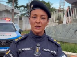 Tenente-coronel Michelle, apresentou o balanço das ações no seu primeiro mês de comando no 29º BPM