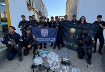 Ação conjunta da PM e Polícia Civil apreende arma, granadas, drogas e munições em Itaperuna