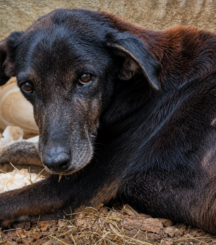 Cachorro abandonado em Itaperuna