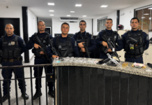 Policia Militar prende dois homens em flagrante com arma e drogas no Bairro Aeroporto, em Itaperuna