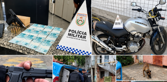 Operação mira integrantes do crime organizado em Itaperuna e apreende pistola, drogas e moto adulterada